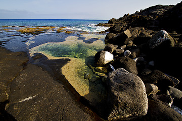 Image showing landscape lanzarote spain isle 