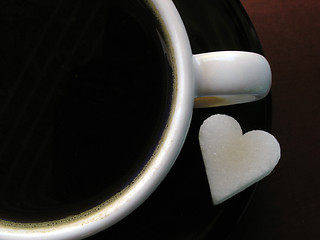 Image showing coffee cup & sugar - I love coffee