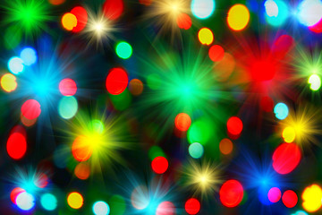 Image showing Holiday unfocused lights