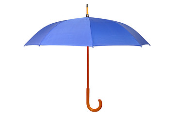 Image showing Opened blue umbrella