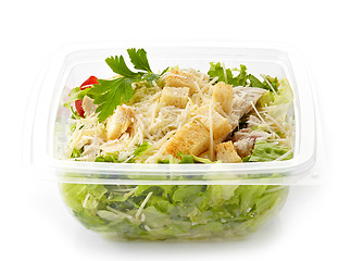 Image showing salad in a plastic take away box