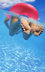 Image showing Woman in Pool