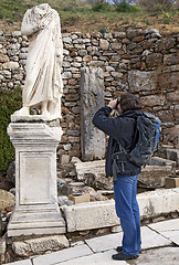 Image showing Tourist with a camera