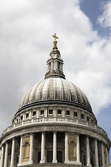 Image showing the dome of st paul's cathedral from cannon street london englan