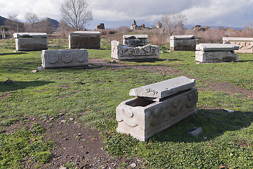 Image showing Ancient sarcophagi