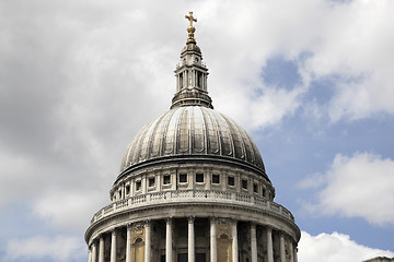 Image showing the dome of st paul's cathedral from cannon street london englan