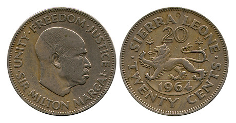 Image showing twenty cents, Sierra Leone, 1964