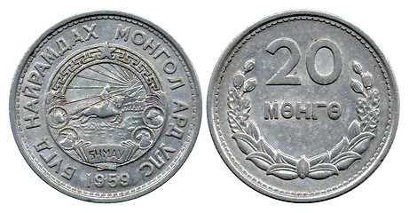 Image showing twenty mungu, Mongolian Public Republic, 1959