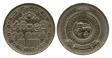 Image showing one rupee, Ceylon, 1965