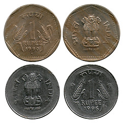 Image showing one rupee, India, 1990-1996