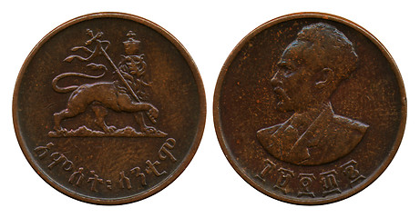 Image showing five copper cents, Ethiopia, 1943