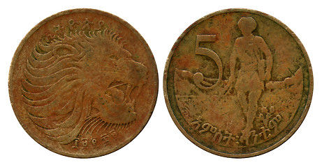 Image showing five cents, Ethiopia, 1969