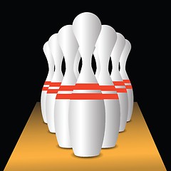 Image showing bowling pins