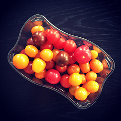 Image showing Colorful cherry tomatoes