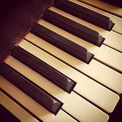 Image showing Keys of a vintage piano