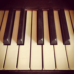 Image showing Vintage piano keys