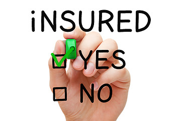 Image showing Insured Yes Green Marker