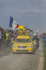 Image showing Mavic's Car- Paris Roubaix 2014