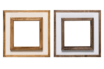 Image showing wood photo frame on white background