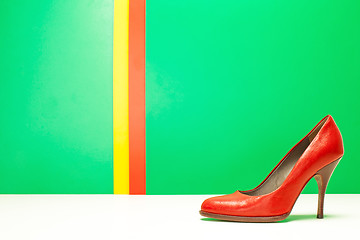 Image showing red high heels