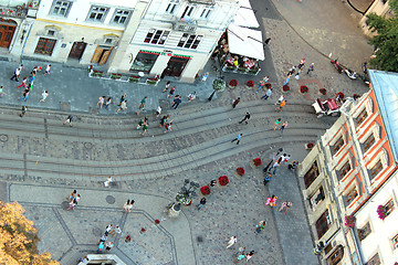 Image showing view to the house-tops in Lvov city