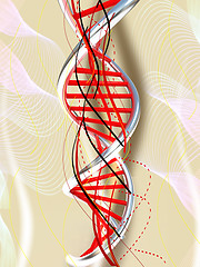 Image showing DNA structure model background 