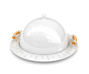 Image showing restaurant cloche with lid 