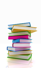 Image showing colorful real books