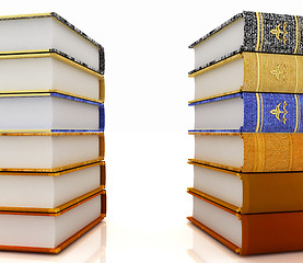 Image showing The stack of books