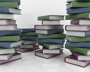 Image showing colorful real books