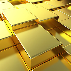 Image showing Gold urban background