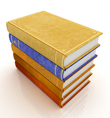 Image showing The stack of books 