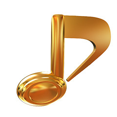 Image showing Golden note icon 