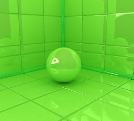 Image showing Corner in the room with ball 