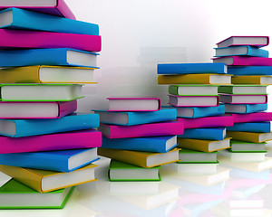 Image showing colorful real books