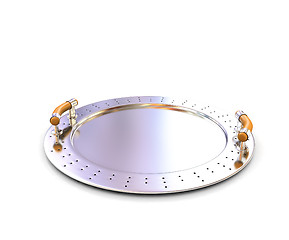 Image showing Chrome salver