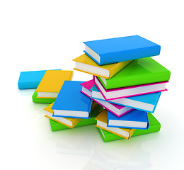 Image showing colorful real books