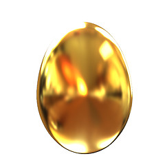 Image showing Big golden easter egg 