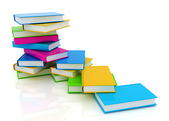 Image showing colorful real books