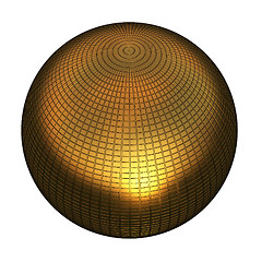 Image showing Gold Ball 3d render 