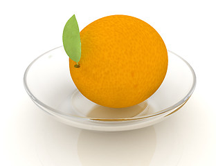 Image showing Orange on a plate