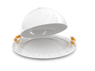 Image showing restaurant cloche with lid 