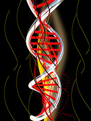 Image showing DNA structure model background 