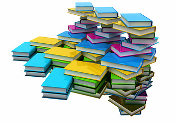 Image showing colorful real books