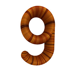 Image showing Wooden number 