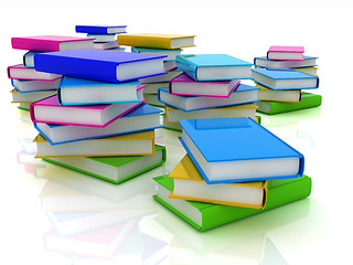 Image showing colorful real books