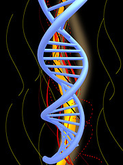 Image showing DNA structure model background 