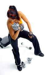 Image showing Woman exercising