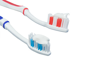 Image showing Two toothbrushes