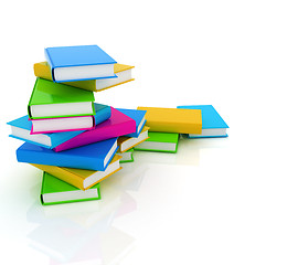 Image showing colorful real books